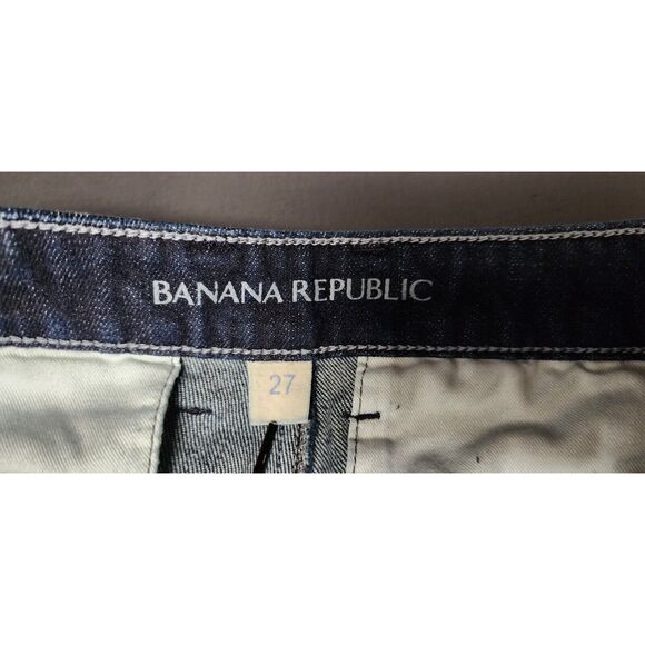 Banana Republic Denim Blue Jeans Straight Leg Girlfriend Jeans Size 27 - Picture 3 of 5